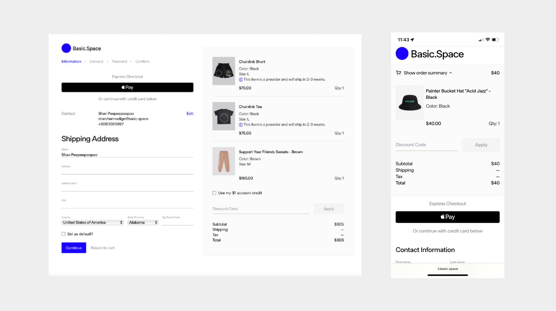 Basic.Space updated product listings