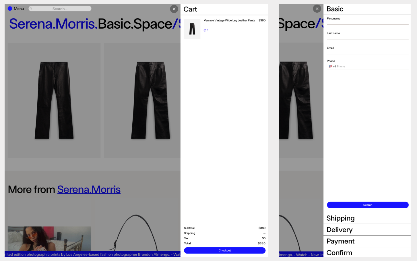 Basic.Space checkout experience issues