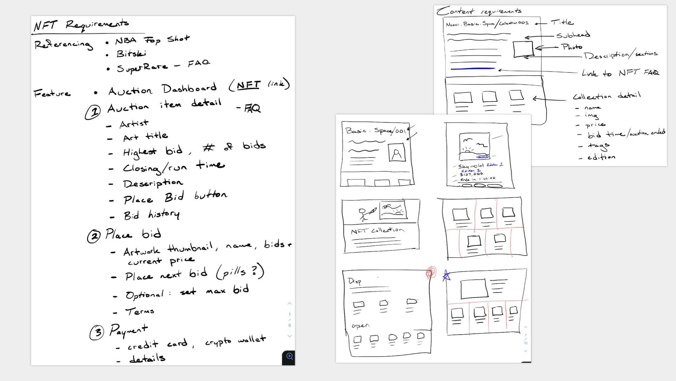 Basic.Space project requirements sketches
