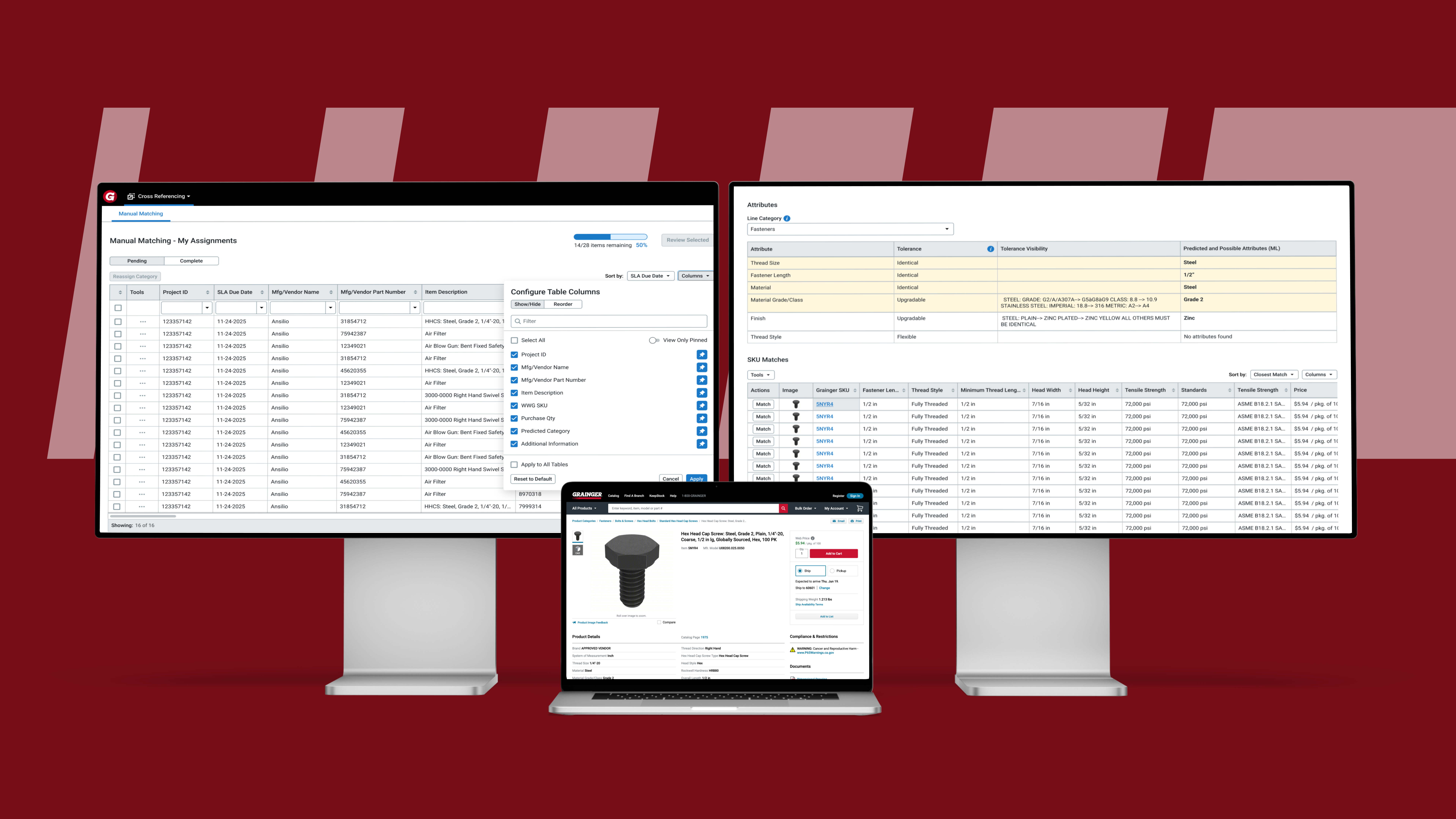 Grainger application interface